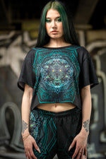 Electric Owl Womens Cropped Tee