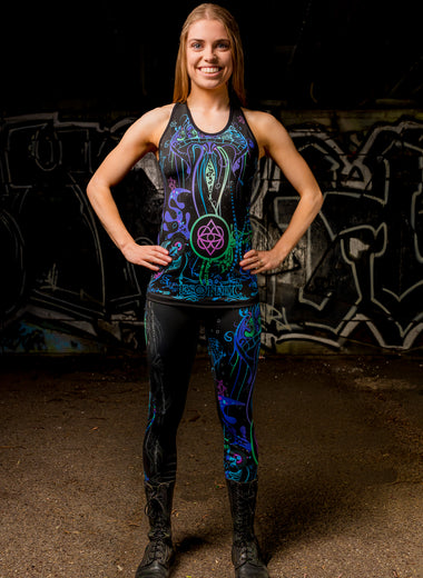 Cosmic Sea Racer Back Singlet