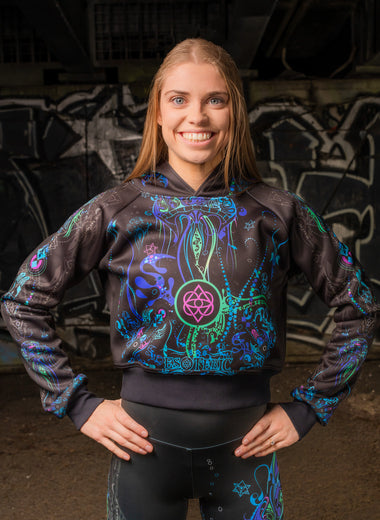 Cosmic Sea Womens Cropped Hoody