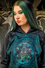 Electric Owl Womens Cropped Hoody